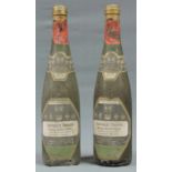 1975 Bernkastler Badstube Riesling Auslese Eiswein. 2 ganze Flaschen Weißwein. 0,7 Liter. Vereinigte