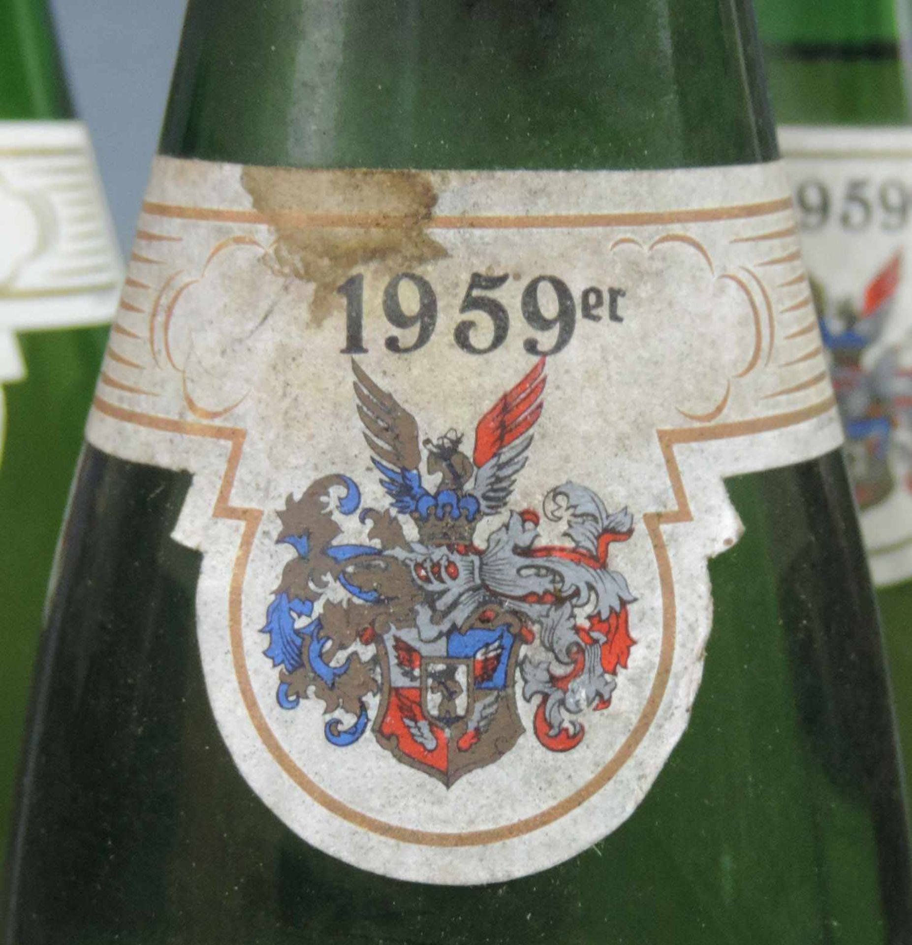 1953 (5x) und 1959 (7x) Trabacher Schloßberg, feinste Auslese. 12 ganze Flaschen Weißwein, 0,7 - Image 16 of 16