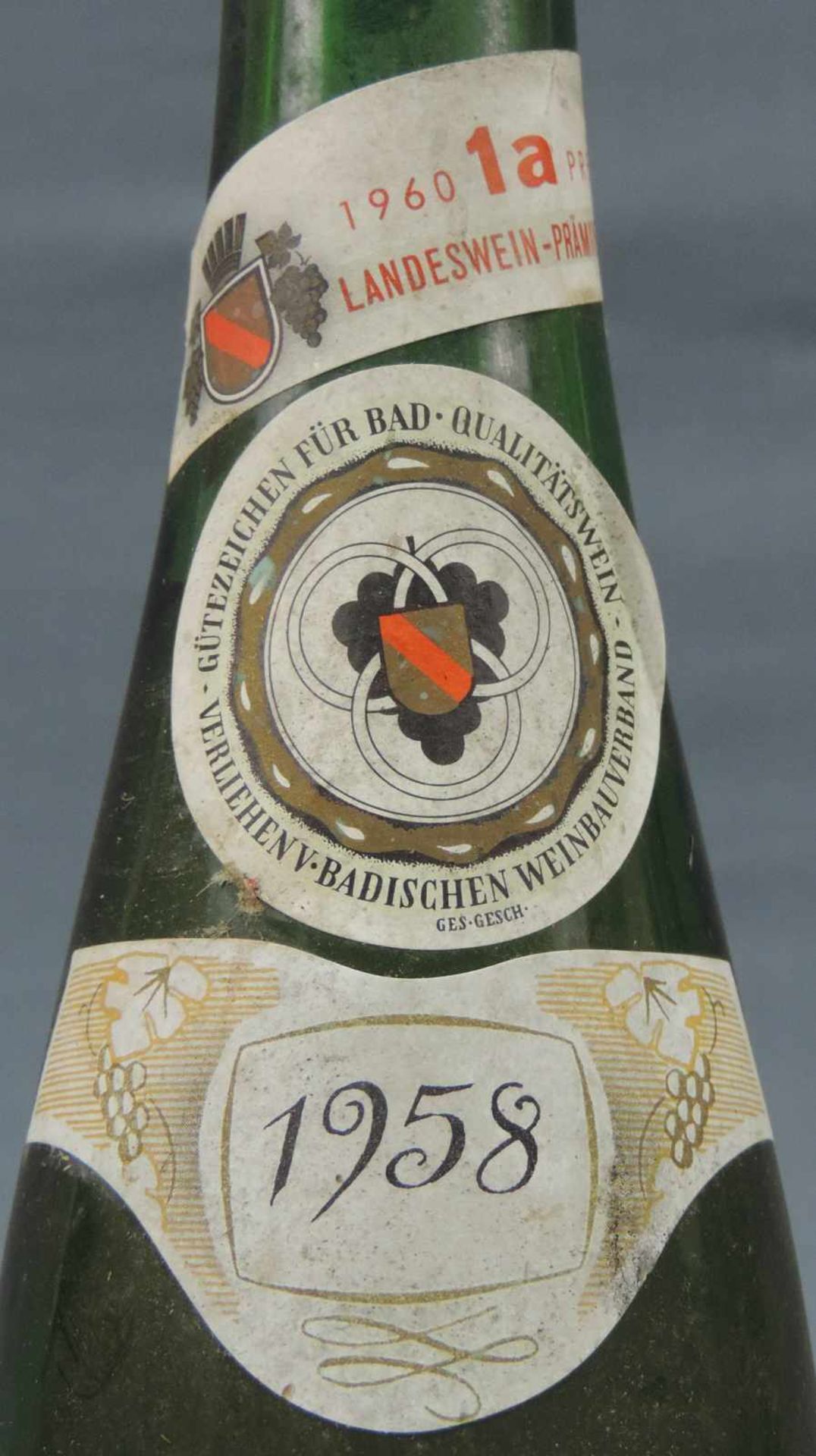 6 Rheingau und 2 Rheinhessen und 2 Württemberg. Ganze Flaschen. 1947 Schloss Vollrads Kabinett - Bild 3 aus 15