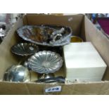 Three small silver vases on loaded bases and a quantity of Austrian cutlery with 800 silver handles,