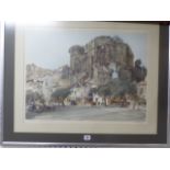 La Voulte sur Rhone. The Notice Board', a coloured print after William Russell Flint, signed by