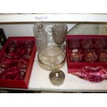 A boxed set of Schott Zwiesel four wine glasses and another the same containing six brandy balloons,