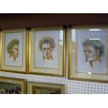 A trio of limited edition prints of classical male heads after Myles Antony, each signed and