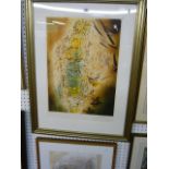 A limited edition print after Salvador Dali (97/300), signed by the artist in pencil in the