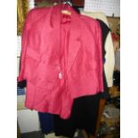 A small quantity of ladies vintage mainly 1960s clothing including a fuchsia pink silt suit, a Hardy