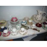 A quantity of cabinet cups and saucers to include Dresden, KPM and Coalport, a Royal Doulton