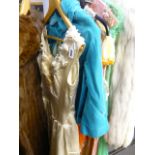 A small collection of mid 20th century vintage girl's clothing comprising five party or bridesmaid