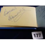 An autograph book containing the signatures of the 1966 England football team including Bobby Moore,