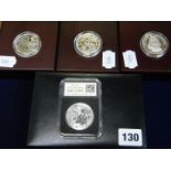 Collectable silver and Proof coins to include the 2015 and 2016 'Datestamp silver Britannia' coin