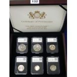 The 'Datestamp United Kingdom Specimen Year' coin sets for years 2015 and 2016, both boxed and