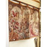 A tapestry wall hanging decorated with a medieval scene 'The Romance of Camelot' by Marc Waymel(by