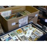 A good collection of cigarette cards, some in booklets to include the topics: Aeroplanes (civil),