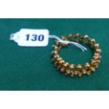 (Tests as 9 ct gold) Expanding Victorian bracelet set with pearls, Est. Weight 18.8 gms