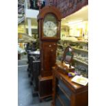 A 19th century mahogany longcase clock, the painted dial signed Thomas Owen Haverfordwest with