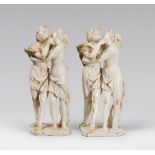 PAIR OF GROUPS IN EARTHENWARE, PROBABLY GIUSTINIANI EARLY 19TH CENTURY