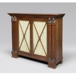 FINE DISPLAY CABINET IN WALNUT, SECOND EMPIRE PERIOD

rectangular top with two doors. Sides in '