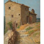ALBERTO CAROSI

(Roma 1891 - 1968)



FARMHOUSE

Oil on posterboard, cm. 43 x 36

Signed and dated