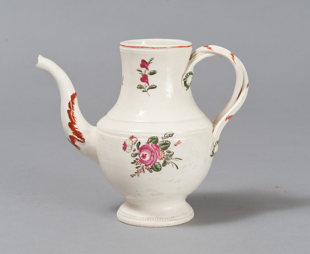 TEAPOT IN EARTHENWARE, PROBABLY EMILIA LATE 18TH CENTURY