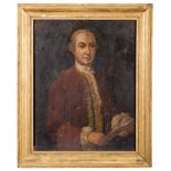 ITALIAN PAINTER, 18th CENTURY
PORTRAIT OF A GENTLEMAN WITH LETTER
Oil on canvas, cm. 87 x 65