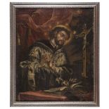 PAINTER SOUTHERN ITALY, XVIII CENTURY
SAINT FRANCIS XAVIER PRAYING
Oil on canvas, cm. 81 x 67