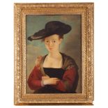 FLEMISH PAINTER, 19TH CENTURY
PORTRAIT OF LADY, FROM RUBENS
Oil on canvas, cm. 76 x 53