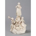 FINE GROUP IN PORCELAIN, NAPLES 19TH CENTURY

entirely white glazing, shaped in figures of farmers