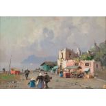 NICOLAS DE CORSI

(Odessa 1882 - Napoli 1956)



HOUSES AND FIGURES ALONG THE BEACH

Oil on panel,