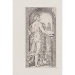 ENGRAVER EARLY 19TH CENTURY



FEMALE FIGURE WITH MANNA CONTAINER

Etching, cm. 22 x 11,5