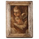 NEAPOLITAN PAINTER, XVIII CENTURY 
HEADS OF CHERUBINS
Oil on canvas, cm. 27 x 17.5
Condition of