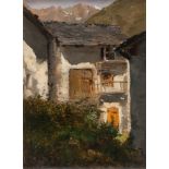 GIUSEPPE AUGUSTO LEVIS 

(Chiomonte 1873 - Racconigi 1926)



MOUNTAIN CHALET

Oil on panel, cm.