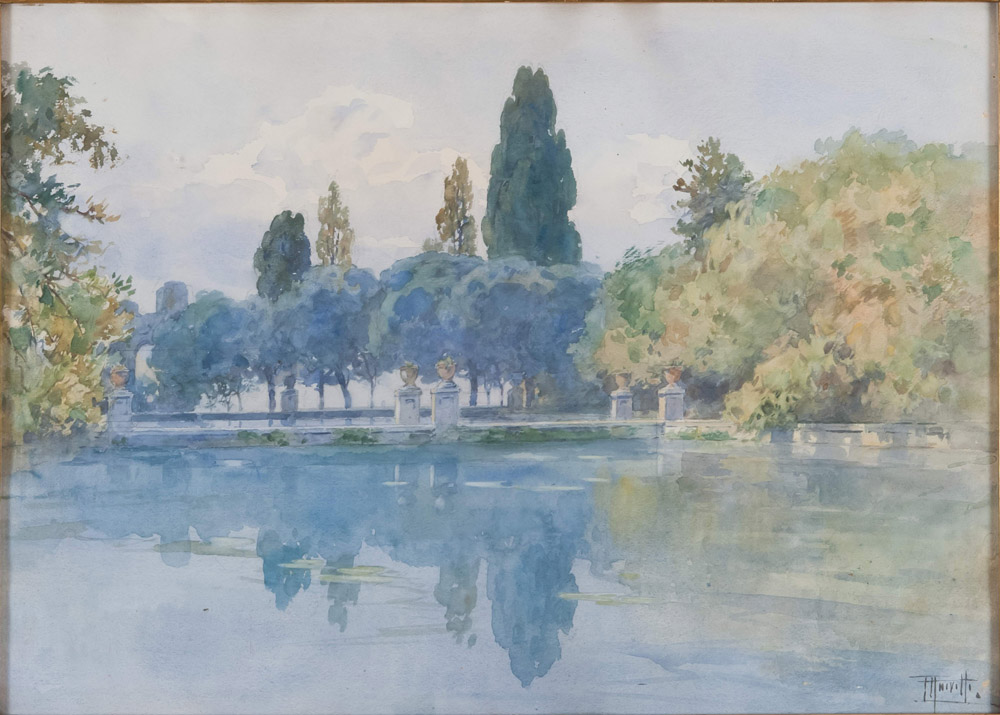 FILIPPO ANIVITTI

(Roma 1876 - 1955)



VILLA BORGHESE LAKE

Watercolour on paper, cm. 45 x 60