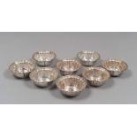 FRUIT SALAD SERVICE IN SILVER, 20TH CENTURY 
composed of eight cups.
Cups size cm. 5 x 13. Total