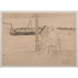 ULVI LIEGI

(Livorno, 1858 - 1939)



Figures sitting at the harbour

Pencil on paper, cm. 25 x