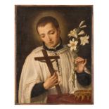 PAINTER NORTHERN ITALY, EARLY 19TH CENTURY



SAN LUIGI GONZAGA ADORING THE CROSS 

Oil on canvas,