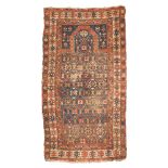 SHIRWAN KUBA RUG, 19TH CENTURY

prayer rug, modular design with stars, in centre field with blue