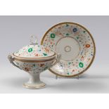 CUP AND PLATE IN PORCELAIN, 19TH CENTURY

decorated with flowers and gold.

Size cm. 19 x 15.