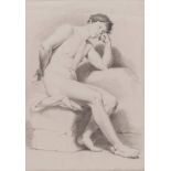 PAINTER 20TH CENTURY



MALE NUDE 

Pencil on paper, cm. 36 x 25

Frame in rootwood