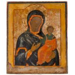 RUSSIAN SCHOOL, 19TH CENTURY



VIRGIN HODEGITRIA

Tempera on panel, cm. 30,5 x 25,5



Condition of