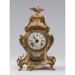 CLOCK IN LACQUERED WOOD, 18TH CENTURY

cream base, remains of paintings of flowers. Trim in gilt