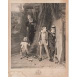 ENGLISH ENGRAVER, 19TH CENTURY 
SCENE WITH CHILDREN
Monochrome print, cm. 60 x 47
Subtitled