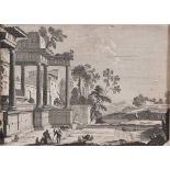 PIERRE-JEAN MARIETTE

(Parigi 1694-1774)



VIEW WITH REMAINS OF TEMPLE AND FIGURES

Etching, cm.