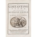 Poemi

Scipione Cicala, Il Costantino. Un volume. Ed. Napoli settecento.