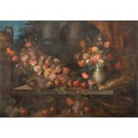 ITALIAN PAINTER, LATE 19TH CENTURY



GARDEN WITH STILL LIFE OF FLOWERS AND PPOTTERY 

Oil on