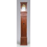 LARGE TALL CLOCK, EARLY 19TH CENTURY

with soft wood case and top with one glass door. Machinery