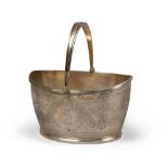 BASKET IN SILVER, HALLMARK LONDON 1801

oval, with engravings of wreathes. 

Silversmith Naphthali