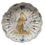 REMAINS OF CRESPINA IN MAIOLICA, OFFICINA CAMPANA 18TH CENTURY

white and blue glazing, depicting