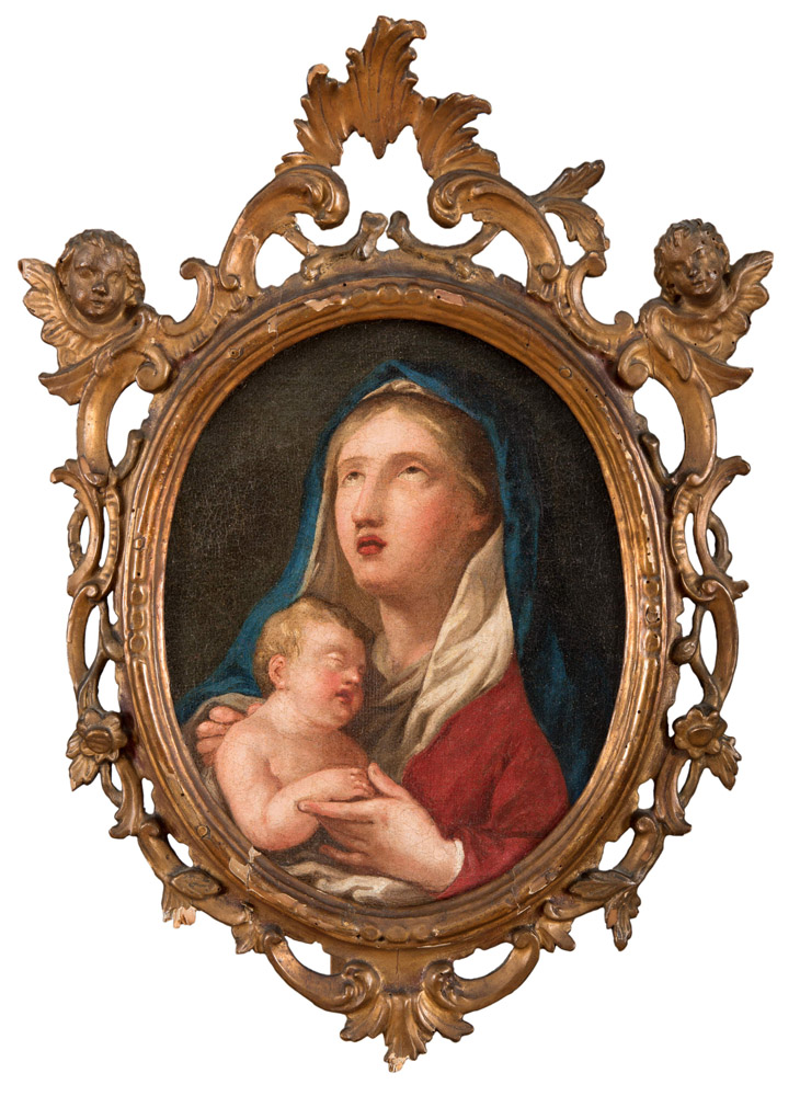 PAINTER FROM VENETO, 18TH CENTURY



VIRGIN AND CHILD

Oil on oval canvas, cm. 32 x 25,5