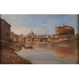 STEFANO DONADONI

(Somasca 1844 - Roma 1911)



VIEW OF CASTEL SANT'ANGELO FROM THE TIBER

Oil on