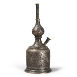 NARGHILE' IN SILVER, PERSIA 20TH CENTURY

entirely engraved with figures and foliate motifs.  

Size