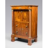 FINE SECRETAIRE IN WALNUT, EMPIRE PERIOD 

with mounts in chiselled ormolu. Interior as